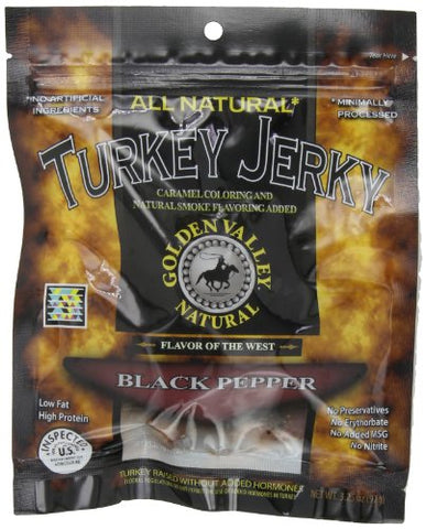 Natural Turkey Jerky - Black Pepper, 3.25 oz