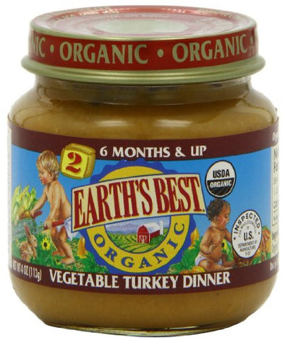 EARTH`S BEST BABY FOODS Fruit & Vegetables Vegetable & Turkey Dinner - 4 oz
