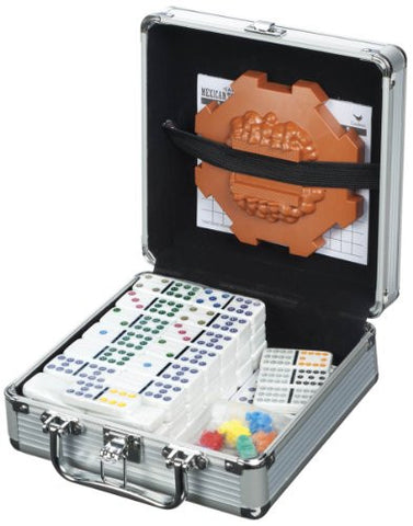 Dominoes - Mexican Train in Aluminum Case