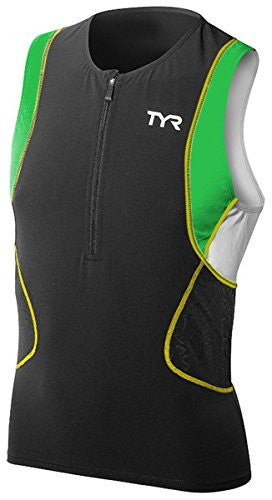 MALE COMP TRISINGLET, 576-BLK/GRN/YELLOW - XS