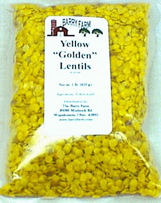 Yellow or "Golden" Lentils, 1lb.