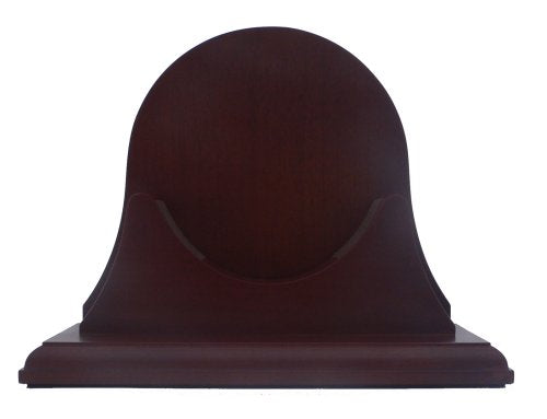 Single Mahogany Base with Back Panel for Atlantis Collection, 9.9in L x 4in W x 7.5in H, 2 lb