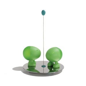 Lilliput Salt and Pepper Set- Green- 5¾ in.
