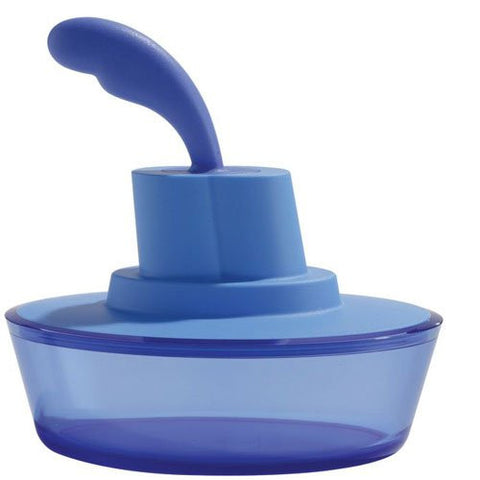 Container in thermoplastic resin, Blue with Small Spatula, 6 in.