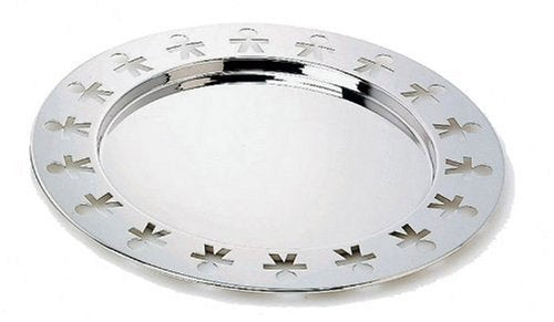 Girotondo Round tray with open-work edge