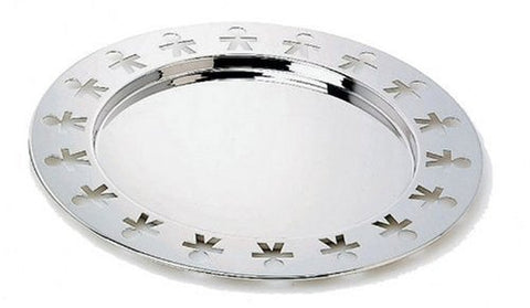Girotondo Round tray with open-work edge