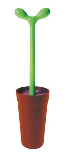 Toilet Brush in Thermoplastic Resin- Brown- 19 in.