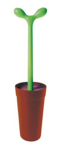 Toilet Brush in Thermoplastic Resin- Brown- 19 in.