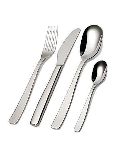 KnifeForkSpoon Cutlery Set Composed of 6 Table Spoons- 6 Table Forks- 6 Table Knives Monobloc- 6 Coffee Spoons