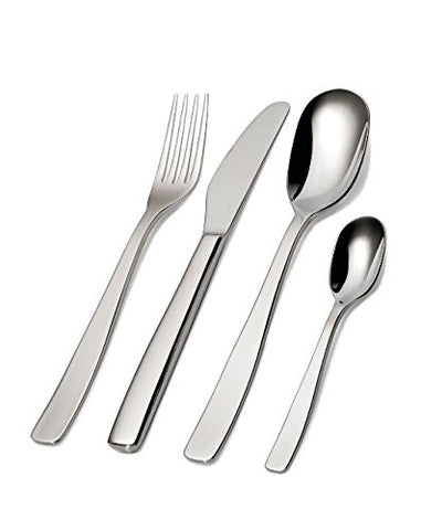 KnifeForkSpoon Cutlery Set Composed of 6 Table Spoons- 6 Table Forks- 6 Table Knives Monobloc- 6 Coffee Spoons