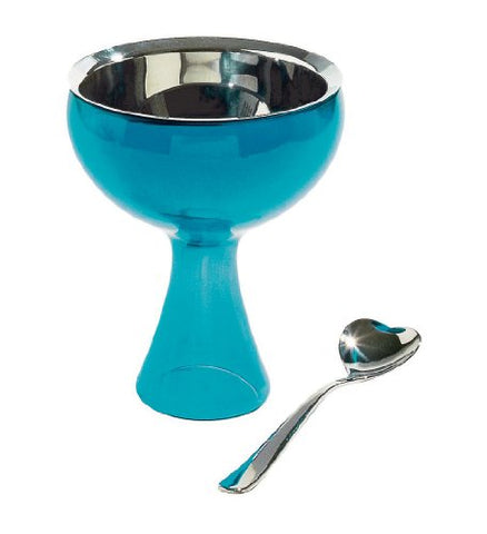 Big love Ice Cream Bowl- Spoon Set- Blue