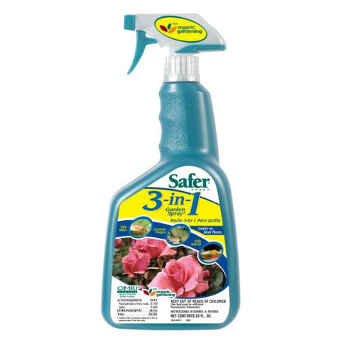 SAFER 5460 3-IN-1 RTU GARDEN SPRAY, 24OZ