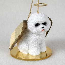 BICHON FRISE PET ANGEL ORNAMENT