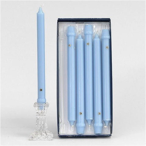 Coastal Blue 8" Classic Dinner Candles, Box of 12