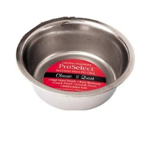 Proselect Heavy Stainless Steel Mirror Finish Dish - 64 oz