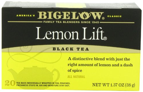 Bigelow Lemon Lift Tea, 20-Count Boxes (Pack of 6)