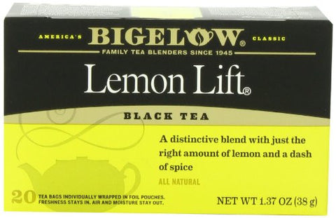 Bigelow Lemon Lift Tea, 20-Count Boxes (Pack of 6)
