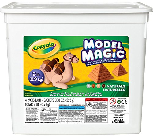 Model Magic 2-lb., Natural Colors, (4) 8-oz. Packs, White, Bisque, Terra Cotta, & Earthtone