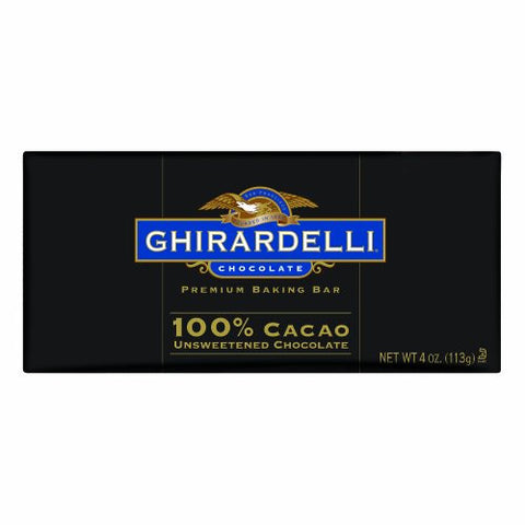 GHIRARDELLI Baking Bars Unsweetened Chocolate 12/4 OZ