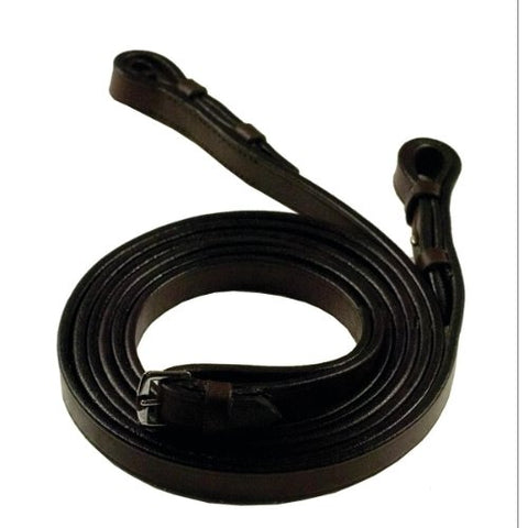 FLAT PELHAM REINS HAVANNA BROWN 5/8 INCH