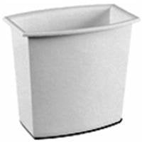 2 Gallon / 7.6 Liter Rectangular Vanity Wastebasket Black/white Assortment (not in pricelist)