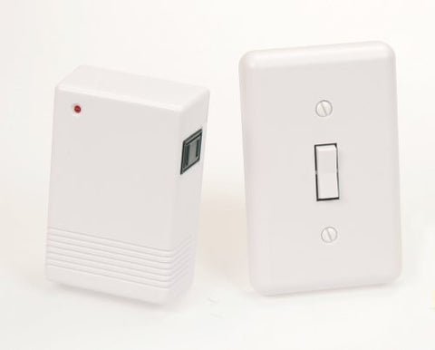 Wall Mounted Switch & Plug-In Receiver, White