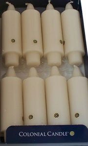 White Unscented 5" Grande Classic Taper Candles, Box of 8