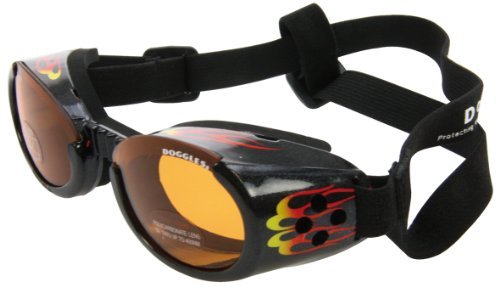 Doggles ILS Racing Flames Frame/Orange Lens, Extra Large