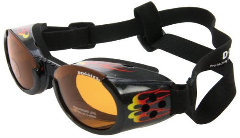 Doggles ILS Racing Flames Frame/Orange Lens, Extra Large