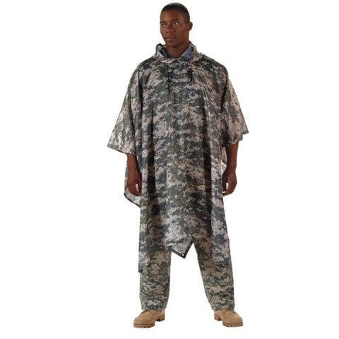 G.I. Type Woodland Digital Camo Rip-Stop Poncho