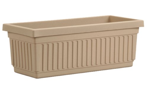 AKRO VNP18000A34 18" VENETIAN FLOWER BOX POT SANDSTONE, 18"