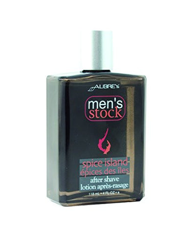 Aubrey Organics Men's Stock Aftershave * ALL NATURAL * Spice Island Scent - 4oz