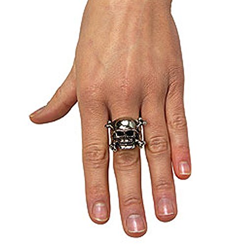 Adjustable Metal Pirate Skull Ring