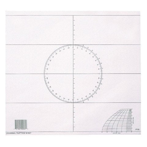 Universal Plotting Sheet (50 Sheet Pad), 14in L x 13in W x 0.2in H, 1.4 lb