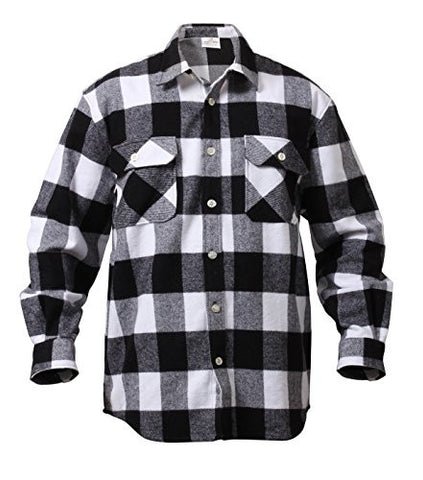 White Extra Heavyweight Flannel Shirt - Medium