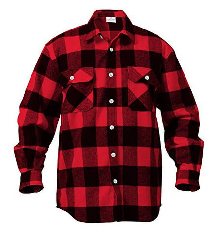 Red Extra Heavyweight Flannel Shirt - Large
