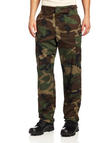 BDU Trouser – Button Fly (60/40 Cotton/Poly Twill) Large Short (Woodland)