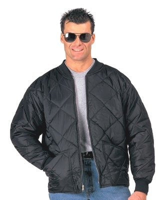 Black Diamond Quilted Flight Jacket - Extra Large