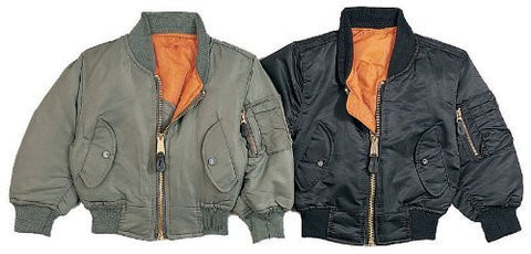 Kids Sage MA-1 Style Flight Jacket - Extra Small