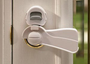 Door Lever Lock - White