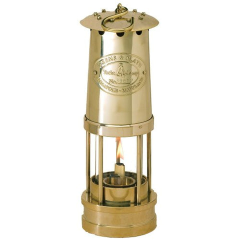 Brass Yacht Lamp, 3.5in L x 3.5in W x 10in H, 2.7lb