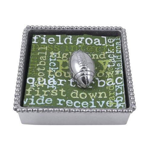 Football Beaded Napkin Box