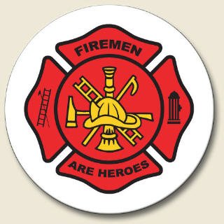 Firemans Cross Auto Coaster, 2.6" round. x .3"