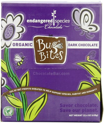 ENDANGERED SPECIES Natural Chocolate Bites Bug Bites, Dark, Foodservice - 0.35 oz
