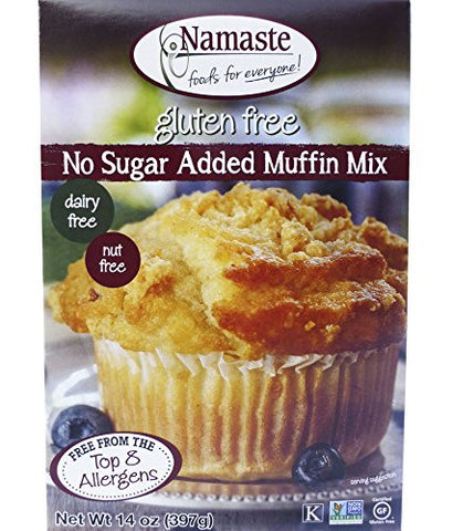 Namaste Foods, Gluten Free Sugar Free Muffin Mix, 14-Ounce Bags (Pack of 6)