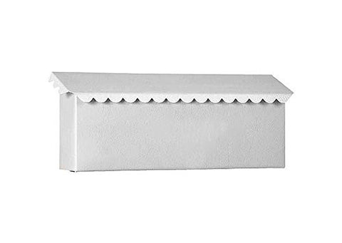 Wall Mounted City Mailbox - White Textured (Horz.) 15W 6-1/4H 3D
