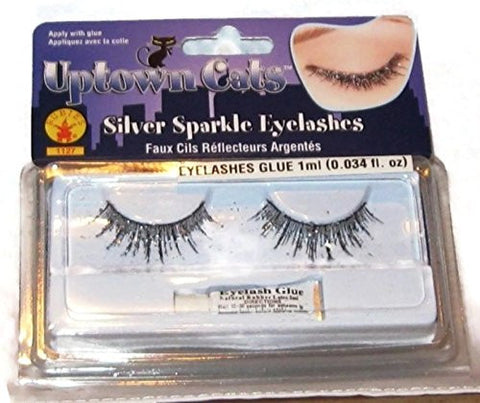 Silver Sparkle Glitter Eyelashes