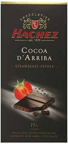 Strawberry Pepper 77% Cocoa D'Arriba Bar 3.5 oz