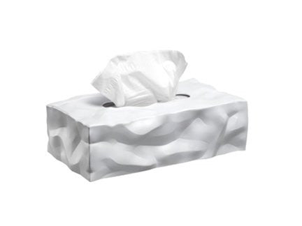 White Rectangular Tissue Box, Packed 6