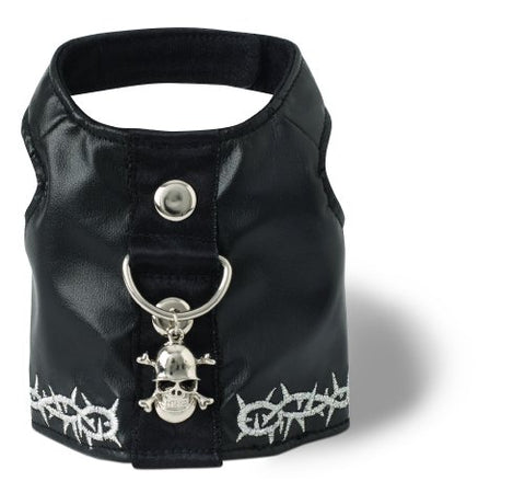 Doggles Biker Harness Vest - Black, Small